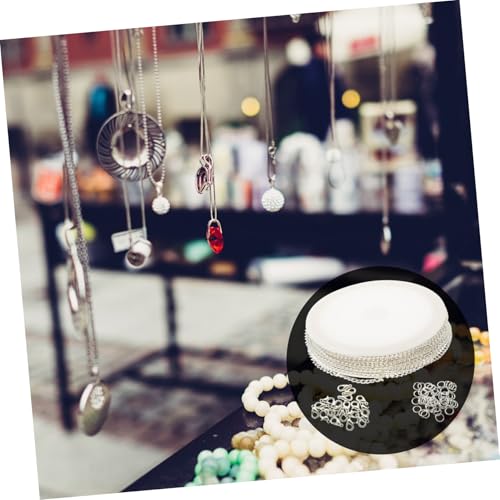 Sewroro Silberne DIY Eisenkette Armband Link Kette mit Robustem Karabinerverschluss Leichte Verschleißfeste Schmuckkette für Schmuckherstellung Glatte Oberfläche Vielseitiges Sewroro Silberne DIY Eisenkette Armband Link Kette mit Robustem Karabinerverschluss Leichte Verschleißfeste Schmuckkette für Schmuckherstellung Glatte Oberfläche Vielseitiges von Sewroro