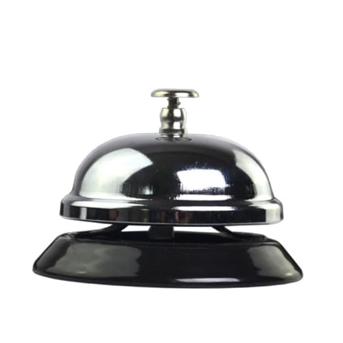 Sewroro Silberne Klassische Serviceglocke aus Metall Lauter Rezeptionsklingel für Restaurant Hotel Bar Leichte Bedienung Kompakte Tischglocke für Kundenservice und Empfang Sewroro Silberne Klassische Serviceglocke aus Metall Lauter Rezeptionsklingel für Restaurant Hotel Bar Leichte Bedienung Kompakte Tischglocke für Kundenservice und Empfang von Sewroro