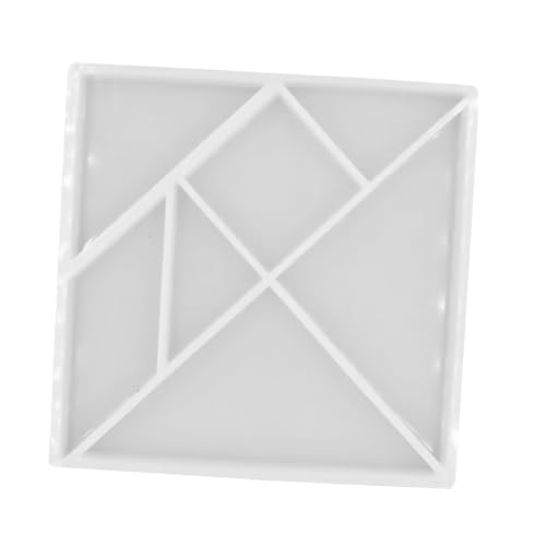 Sewroro Silikon Tangram Form für Epoxidharz Flexible Transparente Gießform für DIY Puzzles Einfach zu Reinigen Wiederverwendbar Originelles Puzzle Bastelzubehör von Sewroro