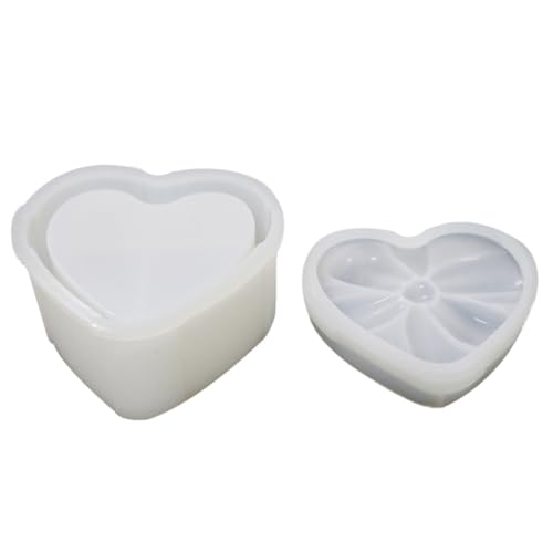 Sewroro Silikonform Herz Aufbewahrungsbox mit Schleifen Deckel Flexible DIY Bastel und Gießform Wiederverwendbar und Leicht Geeignet für Harz Pigmente und Schmuckfüllungen Sewroro Silikonform Herz Aufbewahrungsbox mit Schleifen Deckel Flexible DIY Bastel und Gießform Wiederverwendbar und Leicht Geeignet für Harz Pigmente und Schmuckfüllungen von Sewroro
