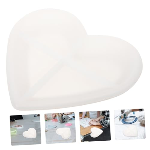 Sewroro Silikonform Herztablett Gießform Epoxidharz DIY Schmucktablett Widerstandsfähig Langlebig Kreative Bastelhilfe für Individuelle Untersetzer und Dekotabletts von Sewroro