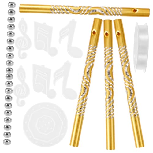 Sewroro Silikonform Teilig Windspiel Notenform DIY Epoxidharz Gießform Basteln Schmuck Herstellung Gießformen für Harz Windchime Dekoration von Sewroro