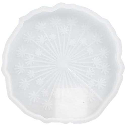 Sewroro Silikonform für Pusteblumen Untersetzer Kreative Epoxidharz Gießform für DIY Projekte Einfach zu Reinigen Langlebig Klebend für Bastelarbeiten Am Schreibtisch von Sewroro