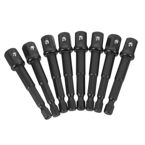 Sewroro Stecknuss Adapter Teilig Impact Adapter Hex Antrieb Schwarz für Bohrmaschine und Handantrieb Verschleißfest und Leicht zu Bedienen von Sewroro