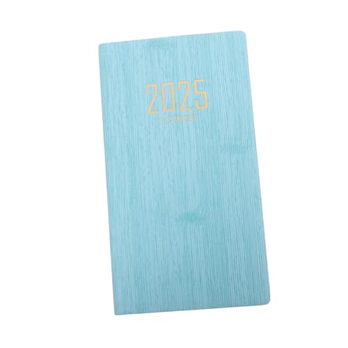 Sewroro Tagesplaner Notizbuch Blau Gestreift PU Leder Optik Reiseplaner Organizer für Büro und Alltag Praktisches Leichtes Notizheft zur Terminplanung und Aufgabenübersicht von Sewroro