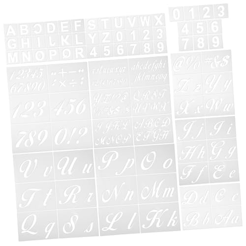Sewroro Teiliges Buchstaben und Zahlenschablonen Transparente Malvorlagen für DIY Kunstprojekte Wiederverwendbar Leicht zu Reinigen Geeignet für Stifte Sprayfarben und Glitter Sewroro Teiliges Buchstaben und Zahlenschablonen Transparente Malvorlagen für DIY Kunstprojekte Wiederverwendbar Leicht zu Reinigen Geeignet für Stifte Sprayfarben und Glitter von Sewroro