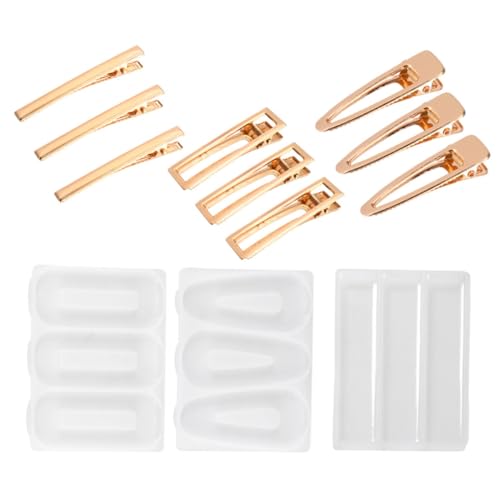 Sewroro Teiliges DIY Haarklammer Silikon Formen Flexible Epoxidharz Haarspangen Gießform für Kreative Mädchen Wiederverwendbar Feine Verarbeitung Einzigartiger Haarschmuck für Geschenk von Sewroro