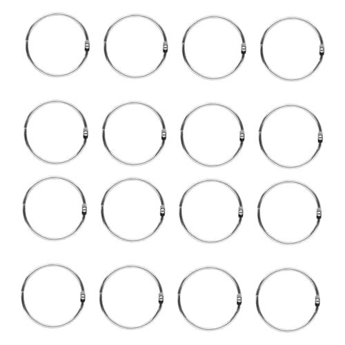 Sewroro Teiliges Metallringe Lose Buchringe Binderringe für Karteikarten DIY Fotoalben Schlüsselanhänger Rostfrei Einfach zu Öffnen und Schließen Vielseitig für Büro und Basteln von Sewroro