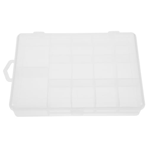 Sewroro Transparente Abnehmbare Kunststoff Aufbewahrungsbox mit Fächern Multifunktionaler Angelköder Organizer Kompakter Angelbox für Sicheres Sortieren und Aufbewahren von Angelzubehör von Sewroro