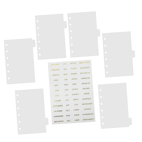 Sewroro Transparentes Binder Trennblätter aus Robustem PP mit Goldener Prägung Teiliges Organizer Zubehör für Ringordner Planner und Notizbuch zur Übersichtlichen Dokumententrennung Sewroro Transparentes Binder Trennblätter aus Robustem PP mit Goldener Prägung Teiliges Organizer Zubehör für Ringordner Planner und Notizbuch zur Übersichtlichen Dokumententrennung von Sewroro