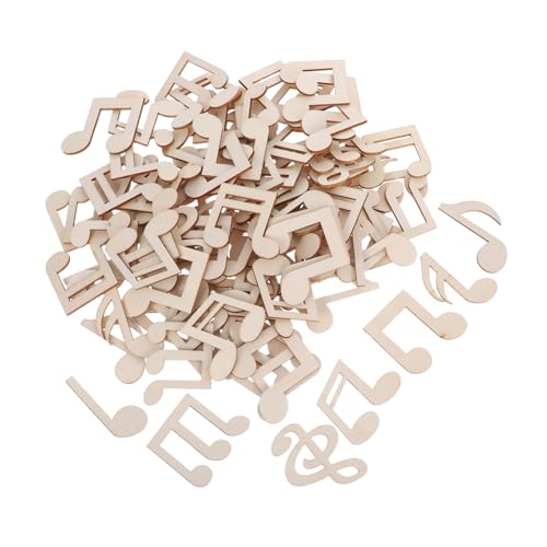 Sewroro Unbemalte Holz-musiknoten Höhe Natürliche DIY Holzscheiben für Handwerk Robuste Unbemalte Holzstücke zum Bemalen Kreative Bastelspielzeuge von Sewroro
