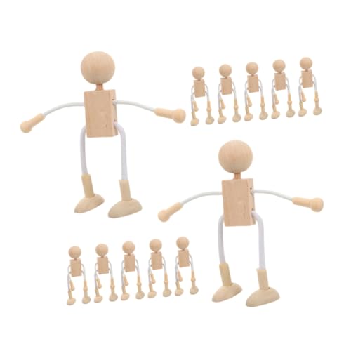 Sewroro Unbemalte Holzpuppen für Diy Malerei Holzfiguren zum Basteln Sicher für Kreative Gestaltung und Dekoration für Spiel und Spaß Sewroro Unbemalte Holzpuppen für Diy Malerei Holzfiguren zum Basteln Sicher für Kreative Gestaltung und Dekoration für Spiel und Spaß von Sewroro