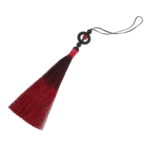 Sewroro Vibrante Chinesische Quaste für Tai Chi und Martial Arts Authentisches Hängendes Ornament Weinrot Multifunktional Dekorativ Sicherer Halt Auffällige Farbakzente von Sewroro