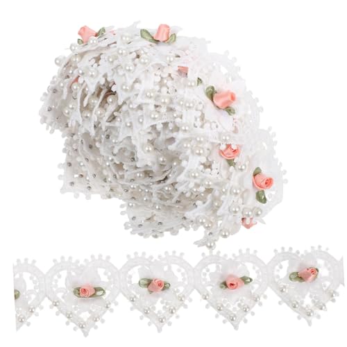 Sewroro Vintage Weiße Bestickte Spitzenborte mit Imitationsperlen Blumige Applikationen für Brautkleider Diy-nähzubehör Vielseitig für Hochzeit Hut und Dekoration Sewroro Vintage Weiße Bestickte Spitzenborte mit Imitationsperlen Blumige Applikationen für Brautkleider Diy-nähzubehör Vielseitig für Hochzeit Hut und Dekoration von Sewroro