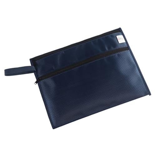 Sewroro Wasserdichte Zipper File Bag aus Oxford Tragbare Dokumentenmappe mit Reißverschluss Multifunktionale Aufbewahrungstasche für Bürobedarf Schule und Reisen Organisiert Akten und von Sewroro