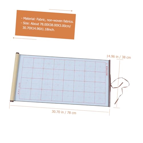 Sewroro Wasserfeste Kalligraphie Übungsrolle Wiederverwendbares Chinesisches Kalligraphie papier aus Satin für Pinselmalerei Kalligraphiekurs Wohnraumdekoration und Schreibpraxis von Sewroro
