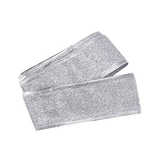 Sewroro Weihnachtsdekorationsband Dekorate Fleckband Ornamente Weihnachten Gold-Silber-Glitzerband Braut- dekoratives Glitzerband Baumschmuckband exquisites Weihnachtsband Bandverzierungen von Sewroro