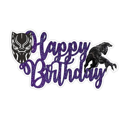 Blck Panther Happy Birthday Cake Topper – Geburtstagsdekorationen Blck Panther Happy Birthday Cake Topper – Geburtstagsdekorationen von Seyal