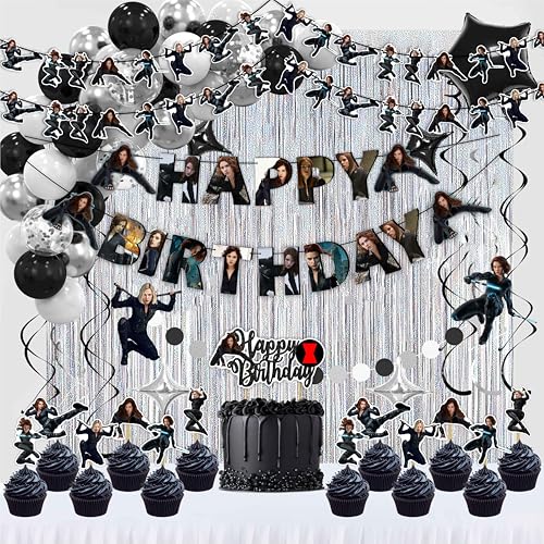 Blck WidwTheme Birthday Party Supplies - Geburtstagsdekorationen Blck WidwTheme Birthday Party Supplies - Geburtstagsdekorationen von Seyal