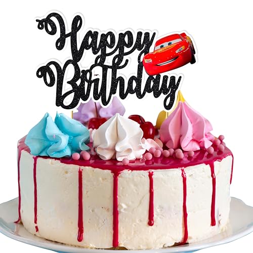 Caars Happy Birthday Cake Topper Dekoration für Jungen - Cartoon Caar Thema Party Supplies - Race Caar Birthday Cake Topper - Geburtstag Party Dekorationen Caars Happy Birthday Cake Topper Dekoration für Jungen - Cartoon Caar Thema Party Supplies - Race Caar Birthday Cake Topper - Geburtstag Party Dekorationen von Seyal