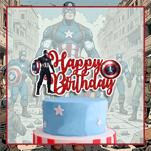 Captin Amrica Happy Birthday Cake Topper - Geburtstagsdekorationen Captin Amrica Happy Birthday Cake Topper - Geburtstagsdekorationen von Seyal