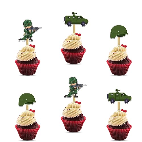 Seyal® Coole Army Trops Cupcake-Topper von Seyal
