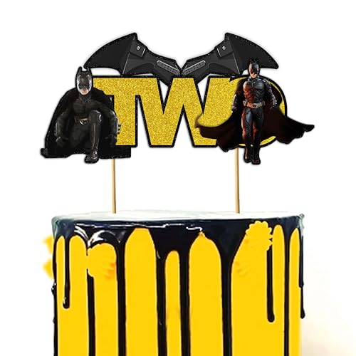 Seyal® Geburtstagsparty-Dekoration – Batman Two Cake Topper von Seyal
