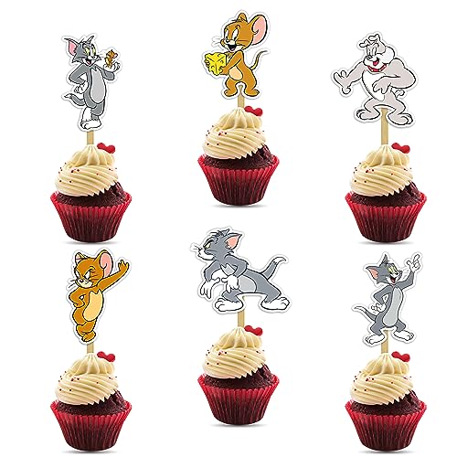 Seyal® Geburtstagsparty-Dekoration – Tom & Jerry Cupcake Topper von Seyal