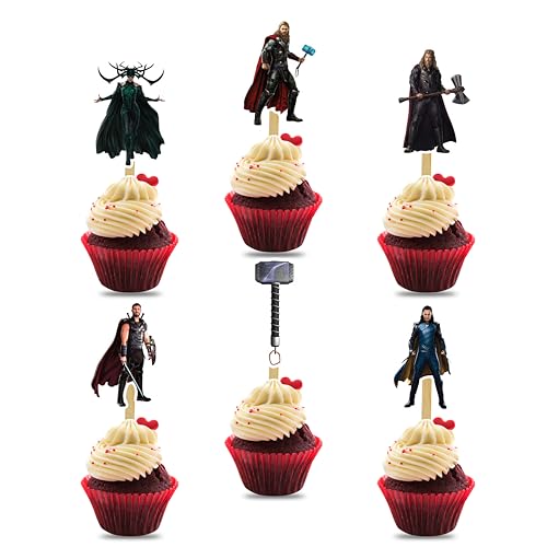Thorr Cupcake Topper - Geburtstagsdekorationen Thorr Cupcake Topper - Geburtstagsdekorationen von Seyal
