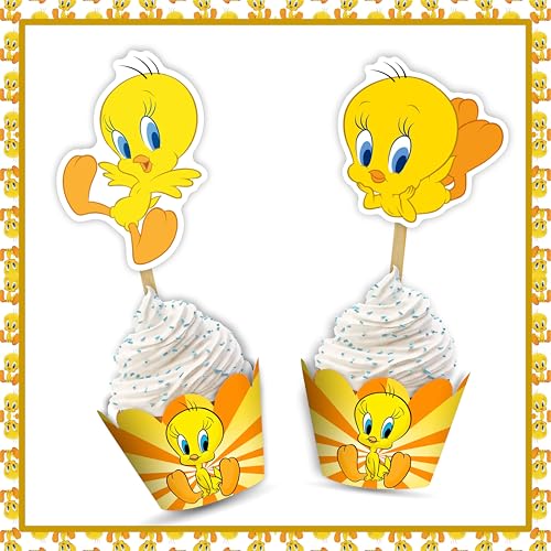 Twety Cupcake Wrapper - Geburtstagsdekorationen Twety Cupcake Wrapper - Geburtstagsdekorationen von Seyal