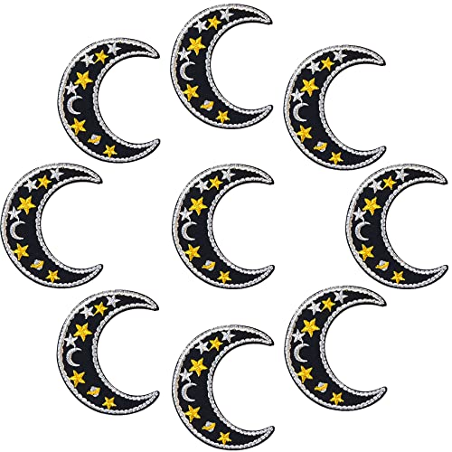 9 Stück Halbmond Stern bestickter Aufnäher Cartoon Nachthimmel Astrologie Bügelbild für Kleidung Kleid Jacken Kappen DIY Mond Stern Applikationen Nähen Handwerk Dekoration 9 Stück Halbmond Stern bestickter Aufnäher Cartoon Nachthimmel Astrologie Bügelbild für Kleidung Kleid Jacken Kappen DIY Mond Stern Applikationen Nähen Handwerk Dekoration von Sfenkis