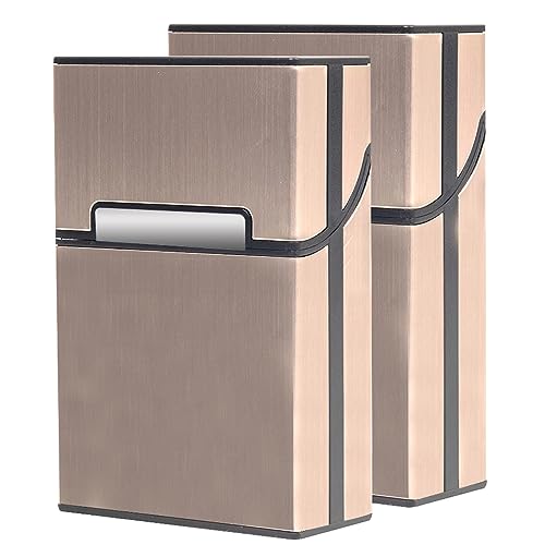 2 Stück Zigarettenetui, Zigarettenbox Metall mit Magnetverschluss, Zigarettenetui aus Aluminium,Verstärktem Kunststoffgehäuse & Einrast Funktion Für 20er Standard Schachteln, Zigaretten Kasten 2 Stück Zigarettenetui, Zigarettenbox Metall mit Magnetverschluss, Zigarettenetui aus Aluminium,Verstärktem Kunststoffgehäuse & Einrast Funktion Für 20er Standard Schachteln, Zigaretten Kasten von Sgehai