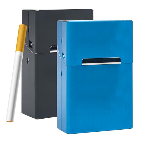 2 Stück zigaretten schachteln,zigarettenbox metall mit magnetverschluss,zigaretten box aluminium,zigarettenetui damen mann,zigarettenbox für 20 zigaretten,zigarettenschachtel,zigarettenetuis von Sgehai