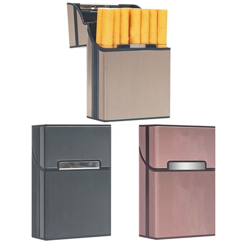 3 Stück zigaretten schachteln,zigarettenbox metall mit Magnetverschluss,zigaretten box Aluminium,zigarettendose,zigarettenschachtel box,Für zigarettenetui 20 zigaretten,zigarettenetui damen Mann von Sgehai