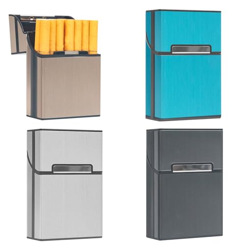 4 Stück zigaretten schachteln,zigarettenbox metall mit Magnetverschluss,zigaretten box Aluminium,zigarettendose,zigarettenschachtel box,Für zigarettenetui 20 zigaretten,zigarettenetui damen Mann von Sgehai