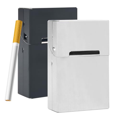 2 Stück zigaretten schachteln,zigarettenbox metall mit magnetverschluss,zigaretten box aluminium,zigarettenetui damen mann,zigarettenbox für 20 zigaretten,zigarettenschachtel,zigarettenetuis von Sgehai