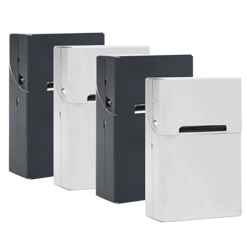 4 Stück zigaretten schachteln,zigarettenbox metall mit magnetverschluss,zigaretten box aluminium,zigarettenetui damen mann,zigarettenbox für 20 zigaretten,zigarettenschachtel,zigarettenetuis von Sgehai