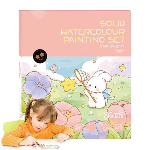 Sghtil Aquarell-Malbuch, Aquarell-Arbeitsheft, Tagebuch zum Malen, 24 Seiten zum Zeichnen von Spielzeug für Kunstprojekte, Lernspielzeug für die Sghtil Aquarell-Malbuch, Aquarell-Arbeitsheft, Tagebuch zum Malen, 24 Seiten zum Zeichnen von Spielzeug für Kunstprojekte, Lernspielzeug für die von Sghtil