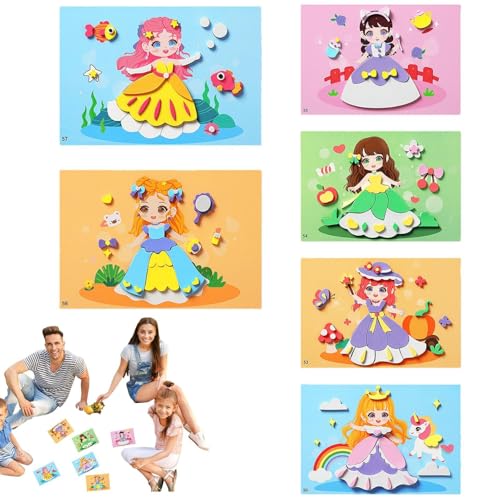 Sghtil Aufkleber für Mädchen, Cartoon-Mädchen, Prinzessinnen-Aufkleber, pädagogische Prinzessinnen-Aufkleber, 6 lustige sensorische Spielzeuge, niedliches Aufkleber-Set für Zuhause, Kinderzimmer, Sghtil Aufkleber für Mädchen, Cartoon-Mädchen, Prinzessinnen-Aufkleber, pädagogische Prinzessinnen-Aufkleber, 6 lustige sensorische Spielzeuge, niedliches Aufkleber-Set für Zuhause, Kinderzimmer, von Sghtil