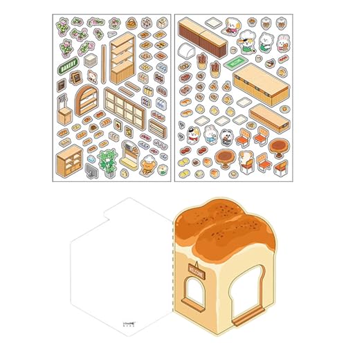 Sghtil Aufkleberszenen, Raumszene Aufkleber-Set, Miniaturraumaufkleber - Erstellen Sie Ihre eigenen Heimaufkleber, Scrapbooking-Aufkleber für Erwachsene und Sghtil Aufkleberszenen, Raumszene Aufkleber-Set, Miniaturraumaufkleber - Erstellen Sie Ihre eigenen Heimaufkleber, Scrapbooking-Aufkleber für Erwachsene und von Sghtil