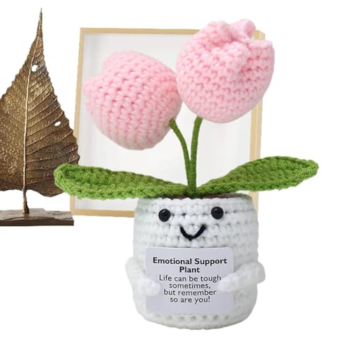Sghtil Emotionale Unterstützung, Häkelblume, emotionale Unterstützung, Häkelblume, leicht, positive Blume, niedlich, für die Dekoration von Autos im Büro zu Hause Sghtil Emotionale Unterstützung, Häkelblume, emotionale Unterstützung, Häkelblume, leicht, positive Blume, niedlich, für die Dekoration von Autos im Büro zu Hause von Sghtil