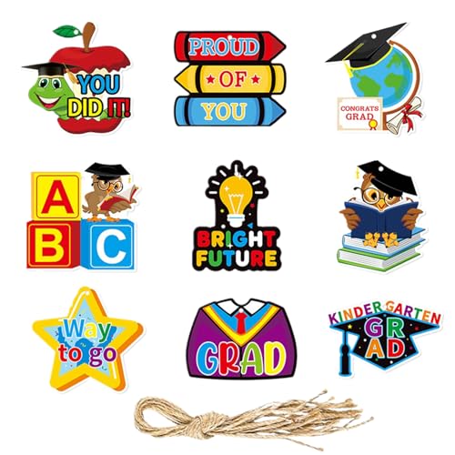 Sghtil Etiketten für Kindergarten – 9 Etiketten Glückwunschkarte Absolventen – kreative Dekoration aus Papier für Veranstaltungen Sghtil Etiketten für Kindergarten – 9 Etiketten Glückwunschkarte Absolventen – kreative Dekoration aus Papier für Veranstaltungen von Sghtil