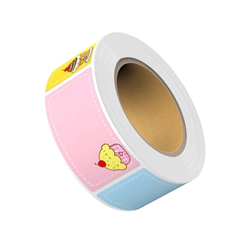 Sghtil Farbetiketten Aufkleber, Farbcodierungsetiketten | 280/Roll wasserdichte Kuchen -Etikett -Aufkleber | Klassenzimmer Klassenzimmer des Klassenrechtecks ​​rechteckig Namen für Schülerplaner von Sghtil