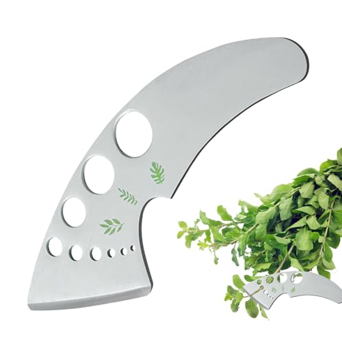 Sghtil Gemüseschneider, Gemüseschneider, Thymianschälwerkzeug, 7 Löcher Stripper Messer 2 in 1 Vanille Multifunktional Blatt Blatt Edelstahl für Gemüse von Sghtil