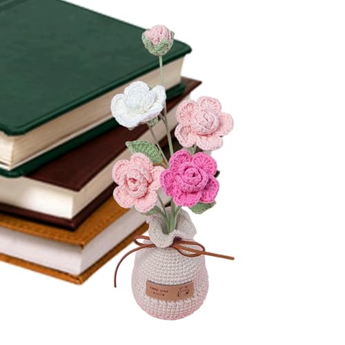 Sghtil Häkelblumen, gehäkelte Blume | handgefertigte Drahtblumen, im gehäkelten Topf für Valentinstag, kleine Topfblumen, Büroblumen, Dekoration für Zuhause, Geschenk für Sghtil Häkelblumen, gehäkelte Blume | handgefertigte Drahtblumen, im gehäkelten Topf für Valentinstag, kleine Topfblumen, Büroblumen, Dekoration für Zuhause, Geschenk für von Sghtil