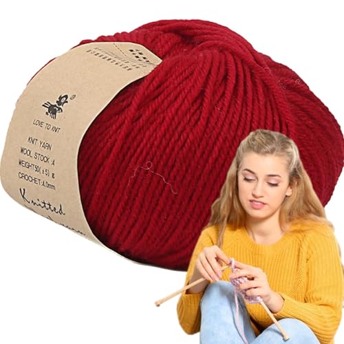 Sghtil Handhäkelgarn, Wollgarn zum Stricken, Warmes Garn für Strick- und Häkelprojekte, Handstrickgarn aus hautfreundlicher Wolle für Frauen, Mädchen, Freundin von Sghtil