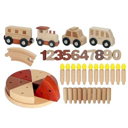 Sghtil Holz Geburtstagskuchen Spielzeug - Partykuchen Holzschienenset,Pädagogisches Holz Cupcake Deko, Spiellebensmittel Kinderküchen Zubehör Für Und Mädchen Sghtil Holz Geburtstagskuchen Spielzeug - Partykuchen Holzschienenset,Pädagogisches Holz Cupcake Deko, Spiellebensmittel Kinderküchen Zubehör Für Und Mädchen von Sghtil