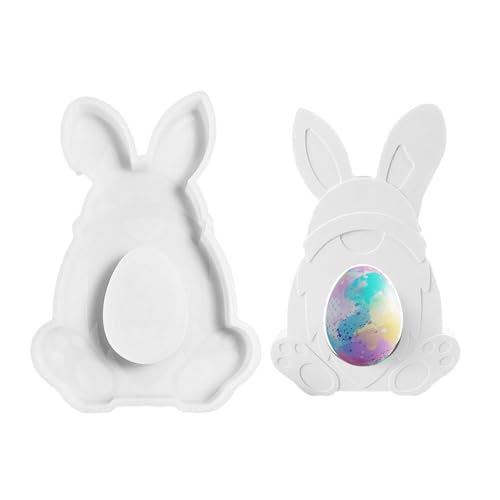 Sghtil Kerzenformen Osterhase, Silikonform für Kaninchen - Kerzenformen Hase - Silikonform zum Gießen von Epoxidharz für Kuchendekoration, Ornamente von Sghtil
