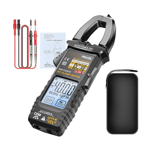 Sghtil Klemmen-Multimeter, Spannungsprüfer, Zählung des Digital-Multimeters 4000, LCD-Hintergrundbeleuchtung, Detektor, Sicherheitsschutz, professionelles Werkzeug von Sghtil