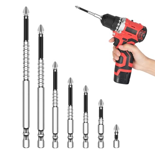 Sghtil Magnetische Schraubendreher-Bits – Robustes Bohrer-Set für Bohrmaschine | Rutschfestes Werkzeug für Profis und Heimwerker zu Hause, Arbeit & Freizeit von Sghtil
